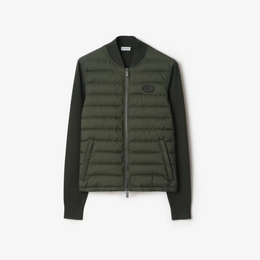 Quilted Nylon and Wool Jacket