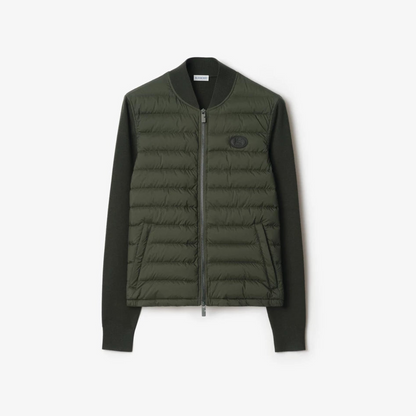 Quilted Nylon and Wool Jacket