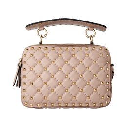 Quilted Spike Crossbody Bag