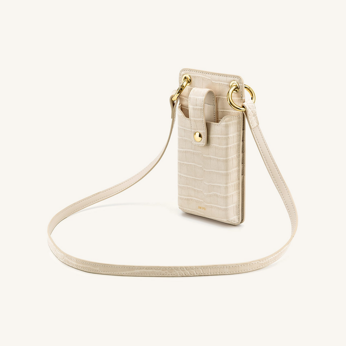 Quinn Phone Bag - Ivory Croc