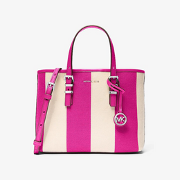 Quinn Small Striped Canvas Convertible Crossbody Bag