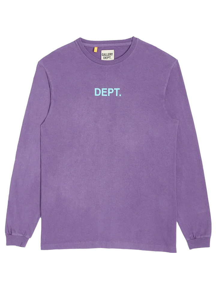 Gallery Dept Logo Long Sleeve T-Shirt in Purple