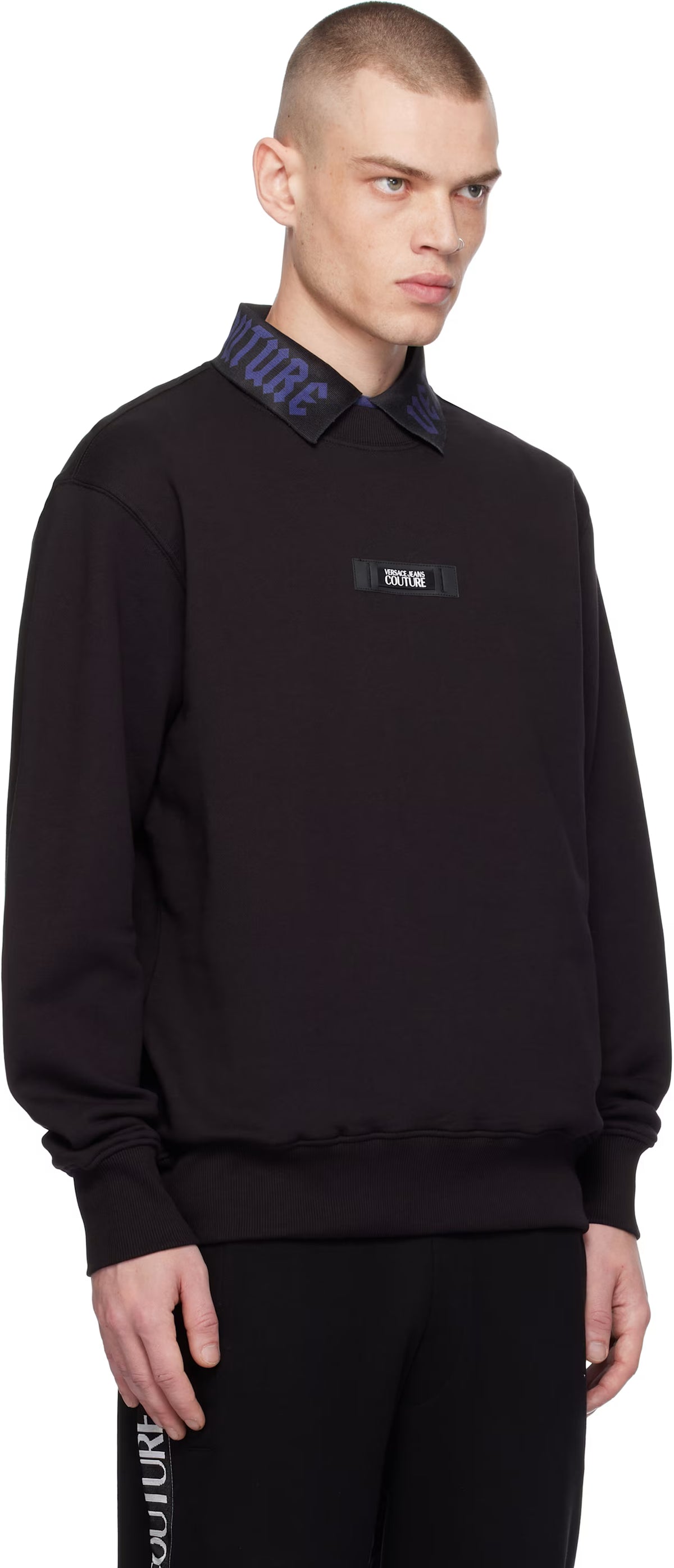 Black Logo Regular-Fit Sweatshirt
