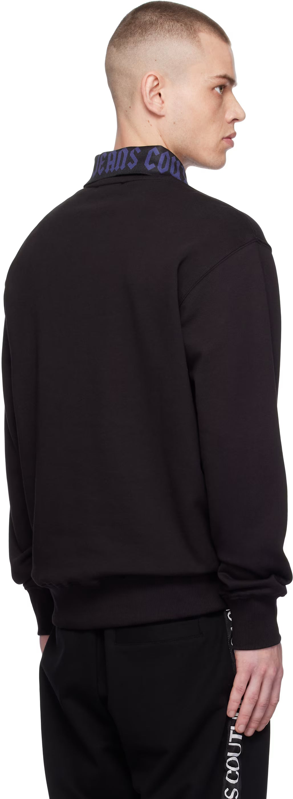 Black Logo Regular-Fit Sweatshirt