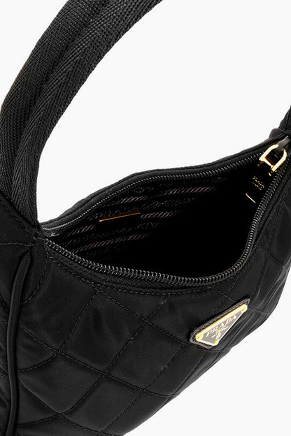 Contenitore Maniglia Tessuto Shoulder bag in Black Nylon