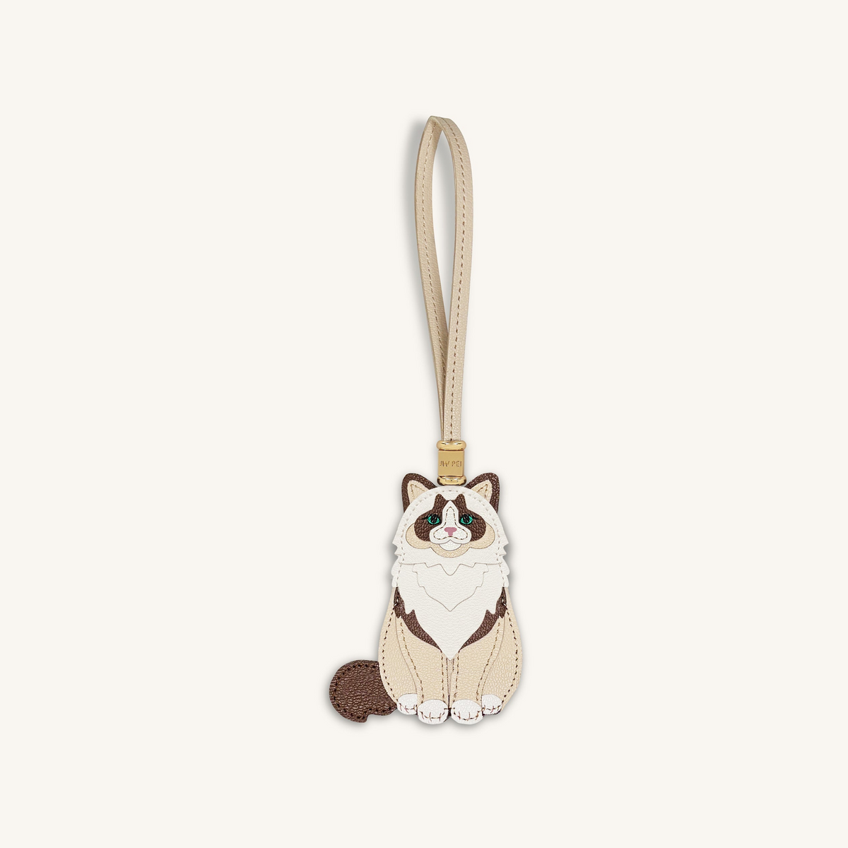 Ragdoll Cat Bag Charm - Beige