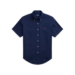Ralph Lauren CUSTOM FIT Short sleeve LINEN SHIRT Navy