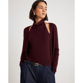 Red 2 in 1 Drape Top