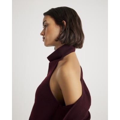 Red 2 in 1 Drape Top