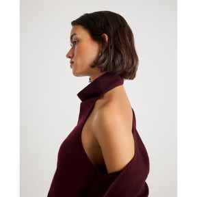 Red 2 in 1 Drape Top