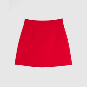 Red A Line Mini Skirt