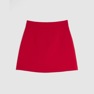 Red A Line Mini Skirt