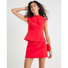 Red A Line Mini Skirt