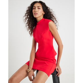 Red Back Bow Fitted Top