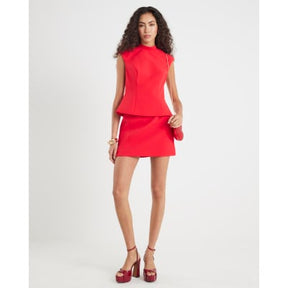 Red Back Bow Fitted Top