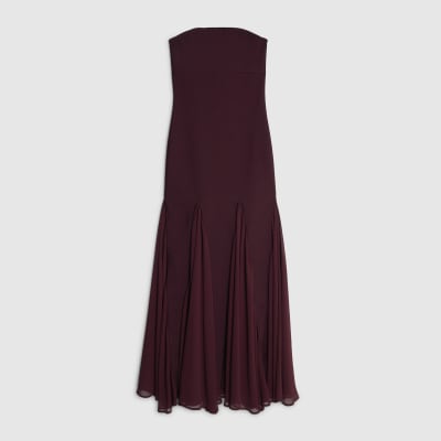 Red Bandeau Bodycon Maxi Dress