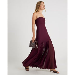 Red Bandeau Bodycon Maxi Dress