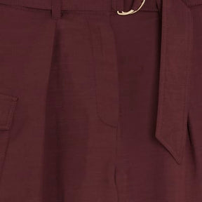 Red Belted Utility Shorts