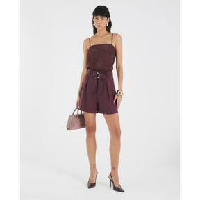 Red Belted Utility Shorts