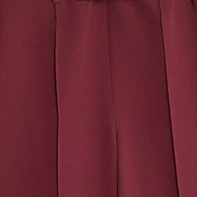 Red Belted Wide Leg Trousers