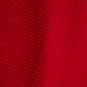 Red Cable Stitch Asymmetric Jumper