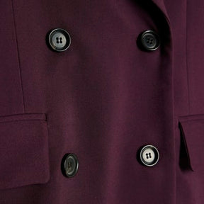 Red Cinched waist Double Breasted Blazer