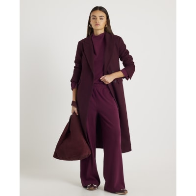 Red Cosy Wide Leg Trousers