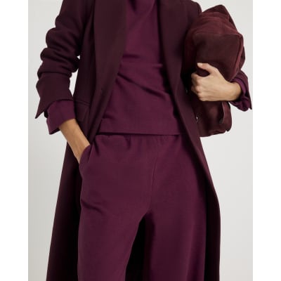 Red Cosy Wide Leg Trousers