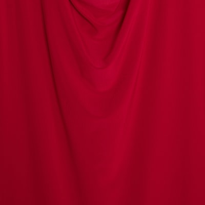 Red Cowl Neck Corsage Maxi Dress