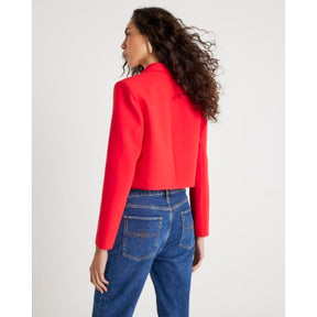 Red Cropped Blazer