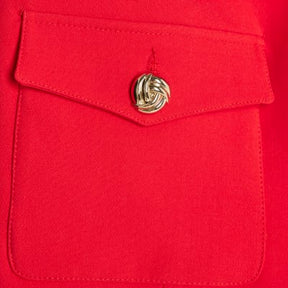 Red Cropped Blazer