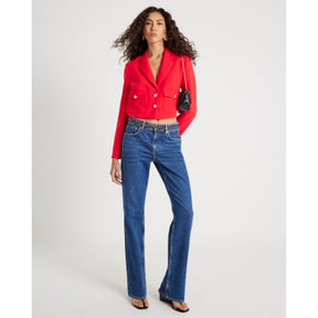 Red Cropped Blazer