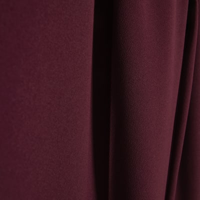 Red Drapey Barrel Leg Trousers