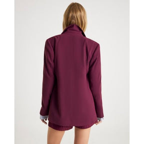 Red Edge To Edge Blazer