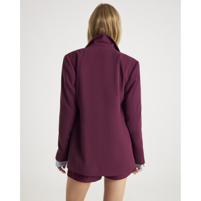 Red Edge To Edge Blazer