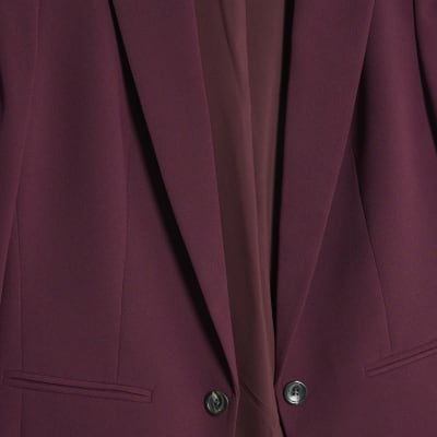 Red Edge To Edge Blazer