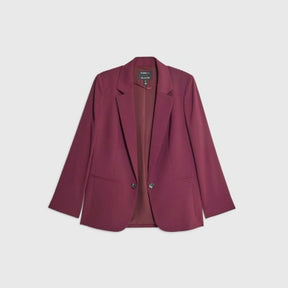 Red Edge To Edge Blazer