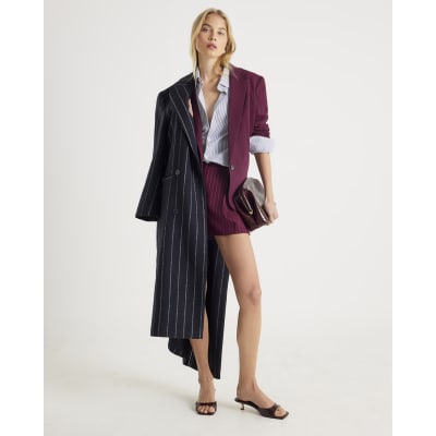 Red Edge To Edge Blazer