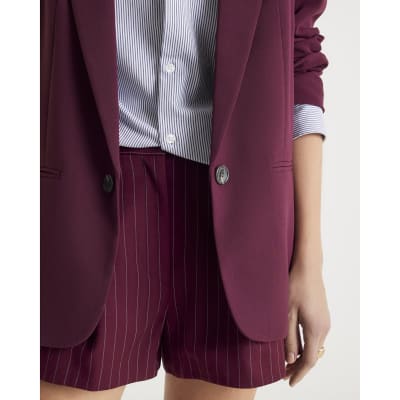 Red Edge To Edge Blazer