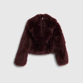 Red Faux Fur Coat