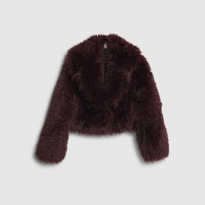 Red Faux Fur Coat