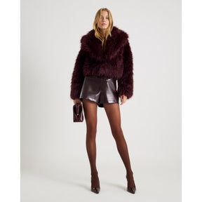 Red Faux Fur Coat