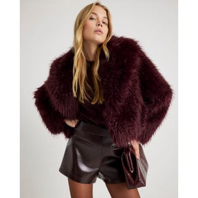 Red Faux Fur Coat