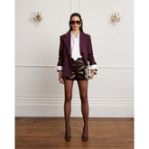 Red Faux Leather Shorts