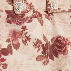 Red Floral Relaxed Flare Jeans