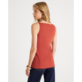 Red High Neck Fitted Waistcoat