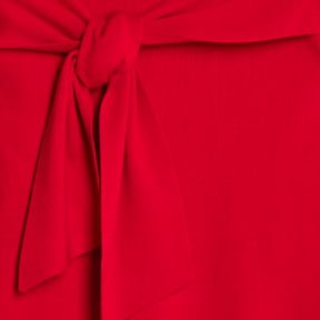 Red Knit Long Sleeve Bow Jumper