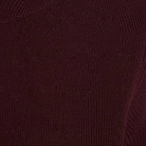 Red Knit Long Sleeve Top