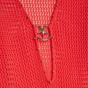 Red Knit Maxi Beach Dress