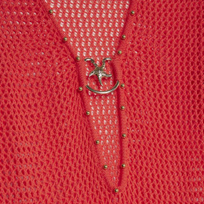 Red Knit Maxi Beach Dress